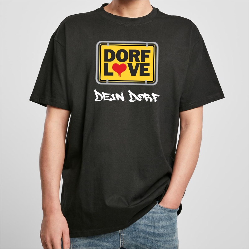 Dorflove + dorf oversized shirt schwarz vorne