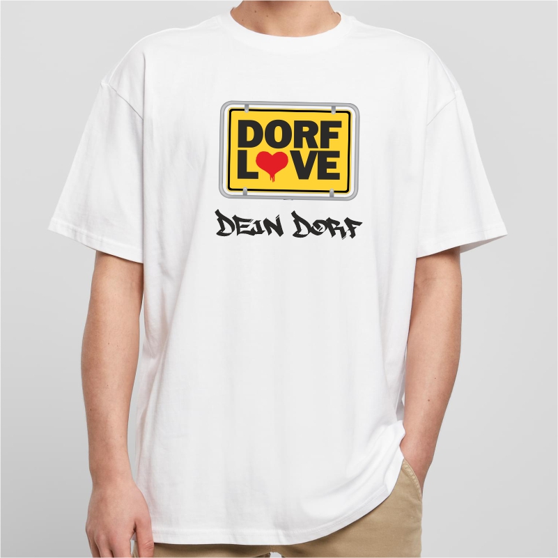 Dorflove + dorf oversized shirt weiß vorne