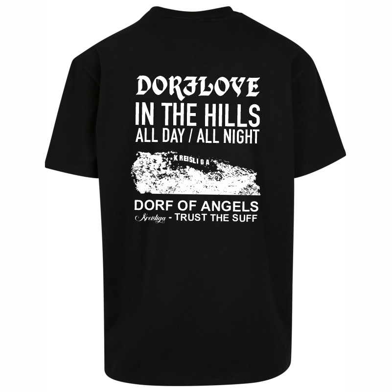 Dorflove in the hills trust the suff oversized shirt schwarz rücken b