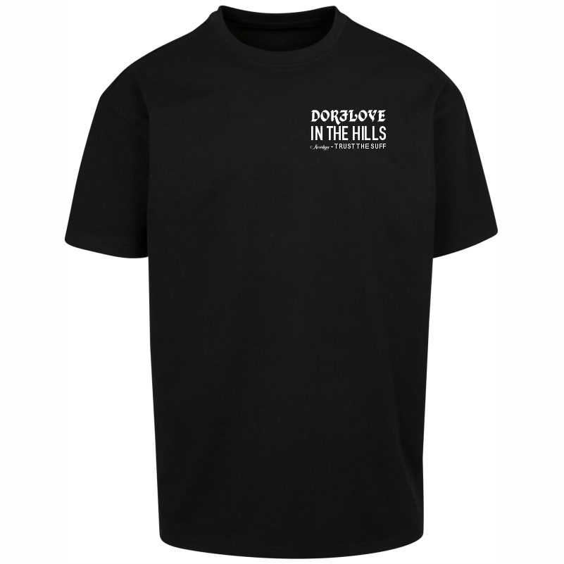 Dorflove in the hills trust the suff oversized shirt schwarz vorne b