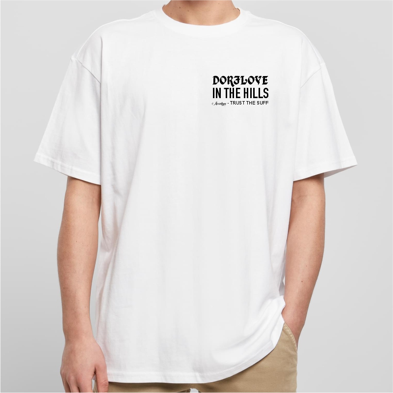 Dorflove in the hills trust the suff oversized shirt weiß vorne