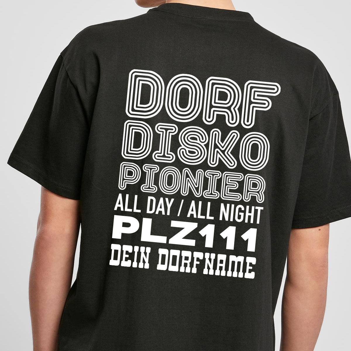 Dorflove_disko_oversized-shirt-schwarz-rueck-b