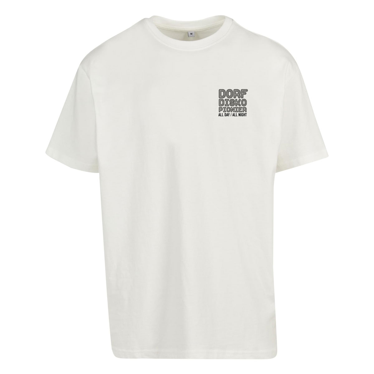 Dorflove_disko_oversized-shirt-weiss-vorne-b